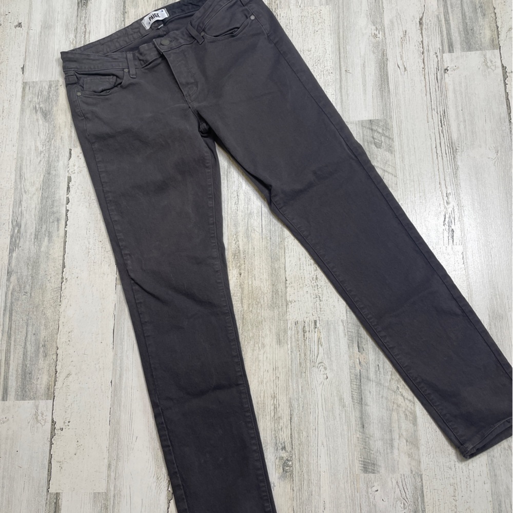 Paige Skyline Skinny Gray Wash Jeans 31 Small Flaw